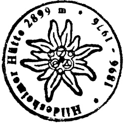 Hildesheimer hut stamp.  © Yorkshire Ramblers' Club