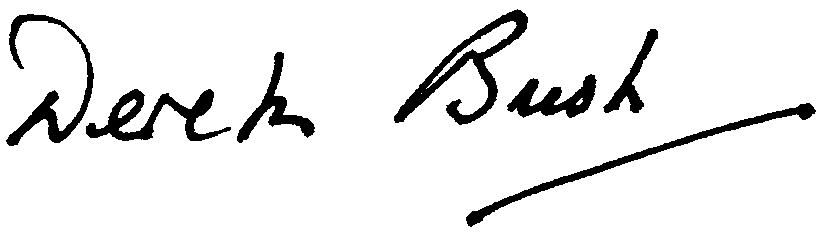 Derek Bush Signature