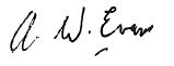 Authur Evans Signature