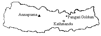Map of Nepal.  © Yorkshire Ramblers' Club