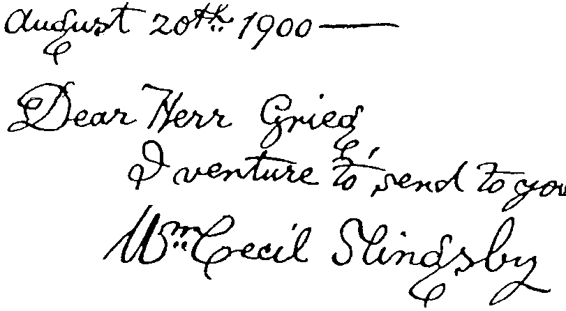 Handwritten letter.  © Yorkshire Ramblers' Club