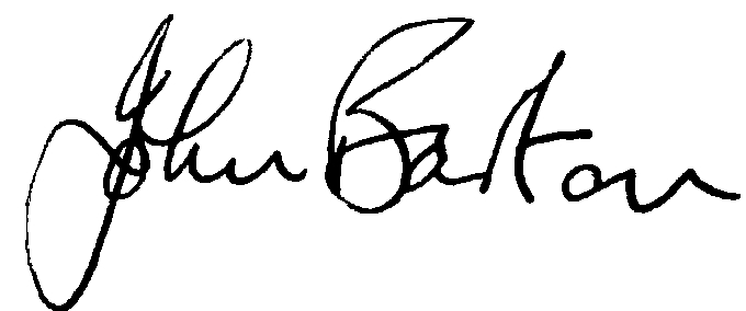 John Barton Signature