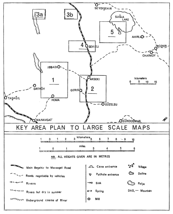 Key Area Plan to Large Scale Maps.  © Yorkshire Ramblers' Club
