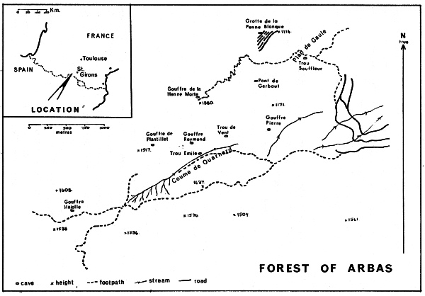 Area Map - Forest of Arbas.  © Yorkshire Ramblers' Club