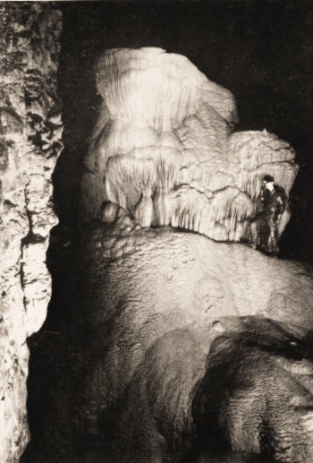Los Tayos Cave: Stalagmite by J.C. Whalley.  © Yorkshire Ramblers' Club