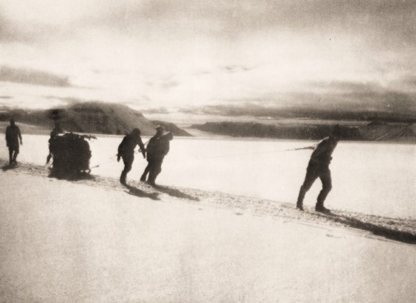 Spitzbergen: Hauling to Newtontoppen by Duncan Mackay.  © Yorkshire Ramblers' Club