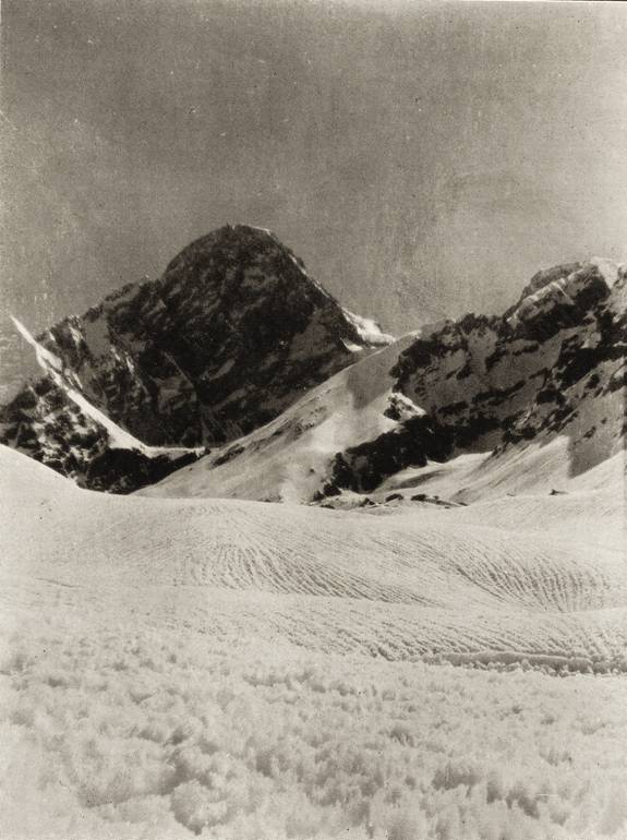 Kamet From The Ghastoli Glacier by Capt. H. Ch. de Crespigny.  © Yorkshire Ramblers' Club