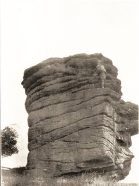 Spofforth Pinnacle by CE Benson.  © Yorkshire Ramblers' Club