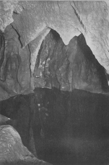 The Pool in Pool Chamber (Marble Arch Cave) by B. Nelstrop.  © Yorkshire Ramblers' Club