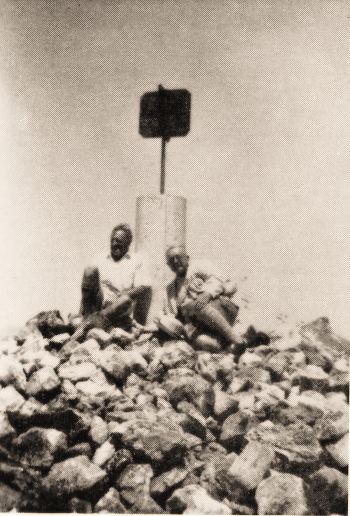 Sidney Todd and Hugh Slingsby on the top of Table Mountain, Cape Town, S.A., 1962.  © Yorkshire Ramblers' Club